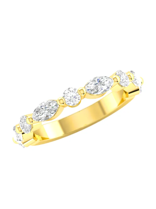 Marquise and Round Diamond Band (1 ct. tw.) 14K sold by LeMel