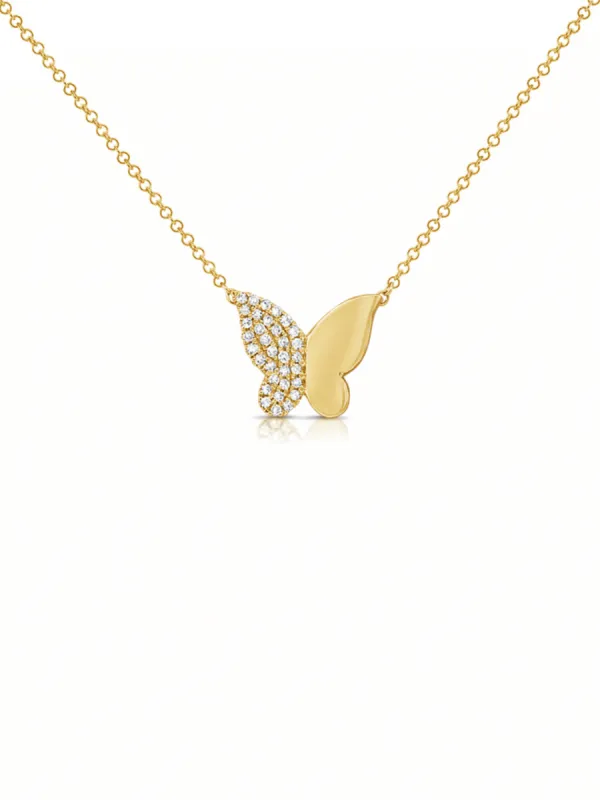 Bella Butterfly Necklace 14K sold by LeMel