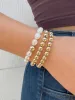 Ella Pearl Stretch Bracelet - Large sold by LeMel