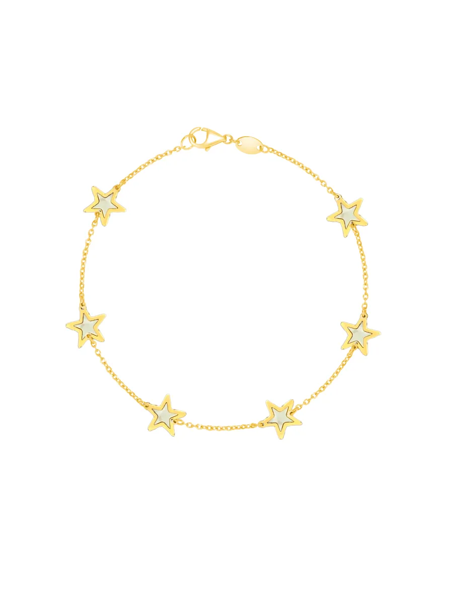 Endless Star Pearl Bracelet 14K sold by LeMel