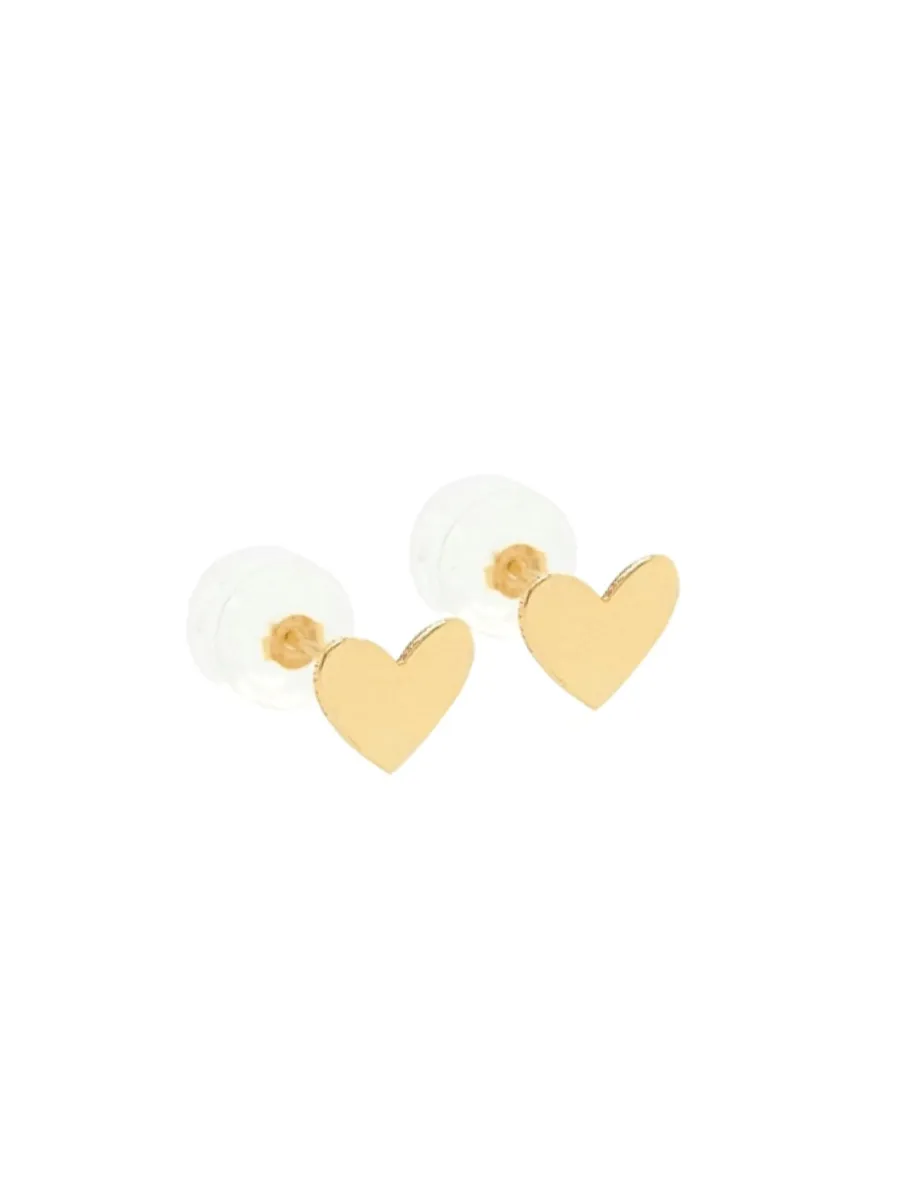 Kid Gold Heart Stud Earrings 14K sold by LeMel product image thumbnail 4