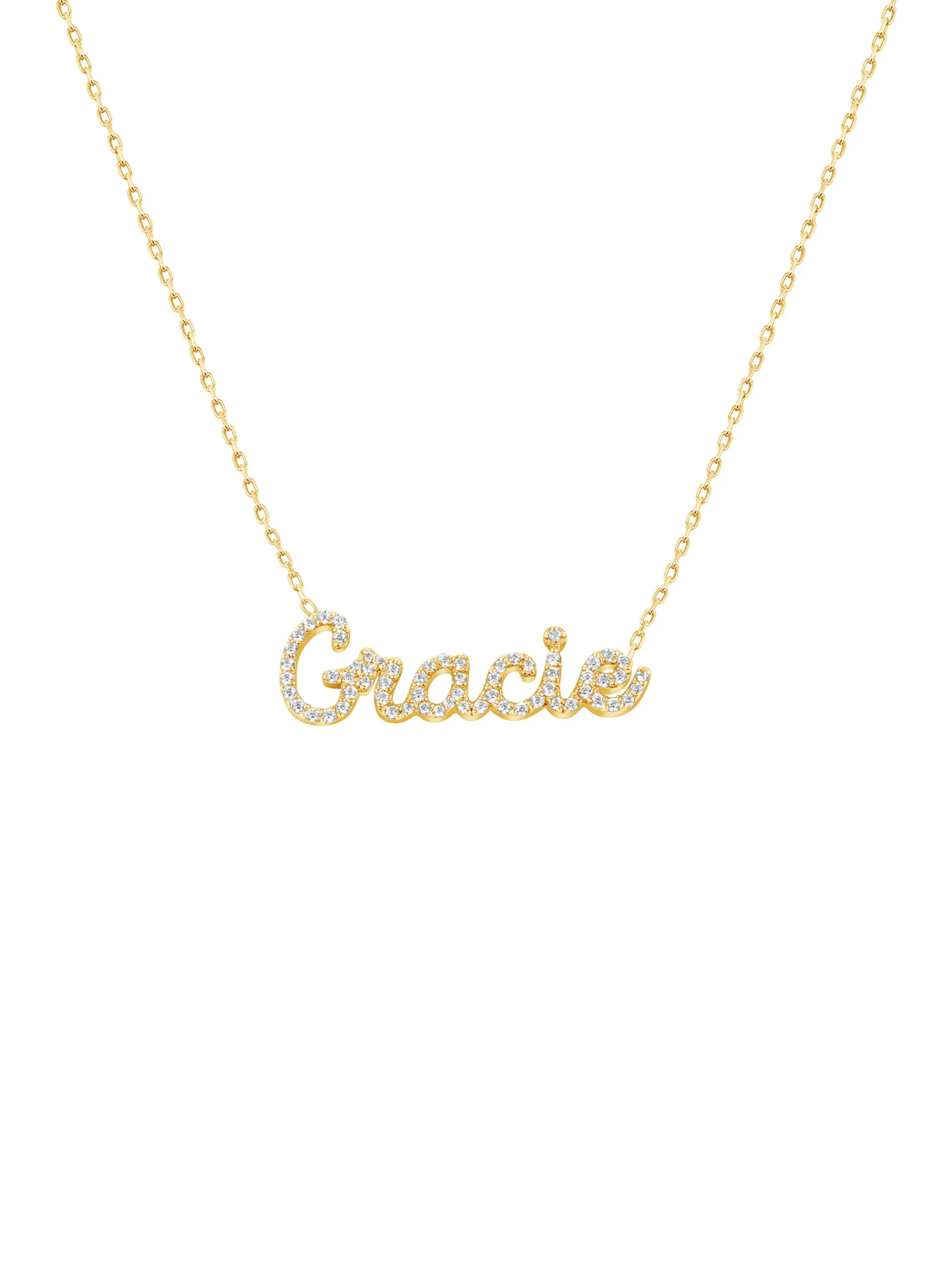 CZ Name Necklace sold by LeMel