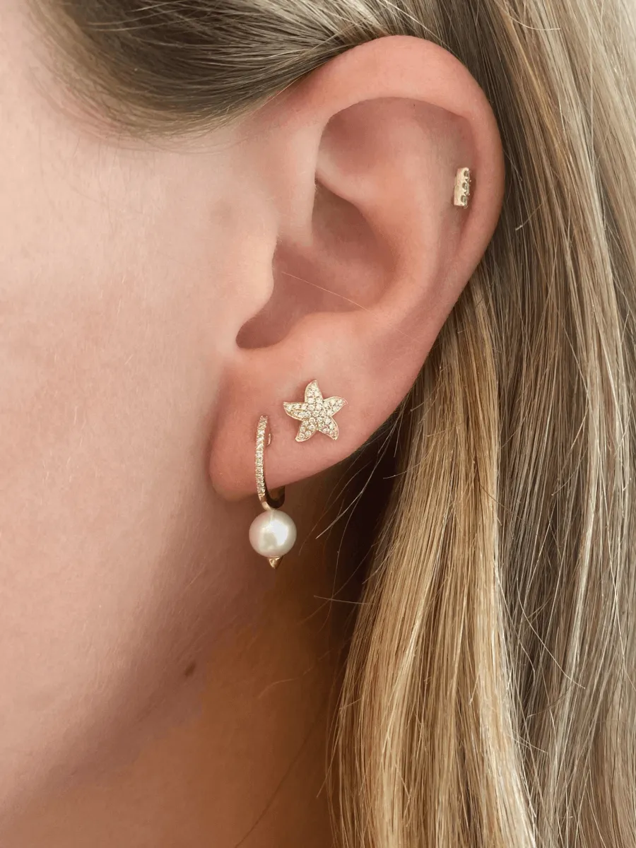 Starfish Stud Earrings 14K sold by LeMel product image thumbnail 2