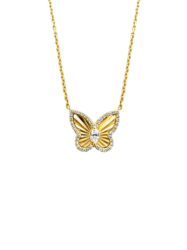 Bailey Butterfly Necklace 14K sold by LeMel