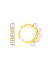 Pearl Huggie Earrings 14K sold by LeMel