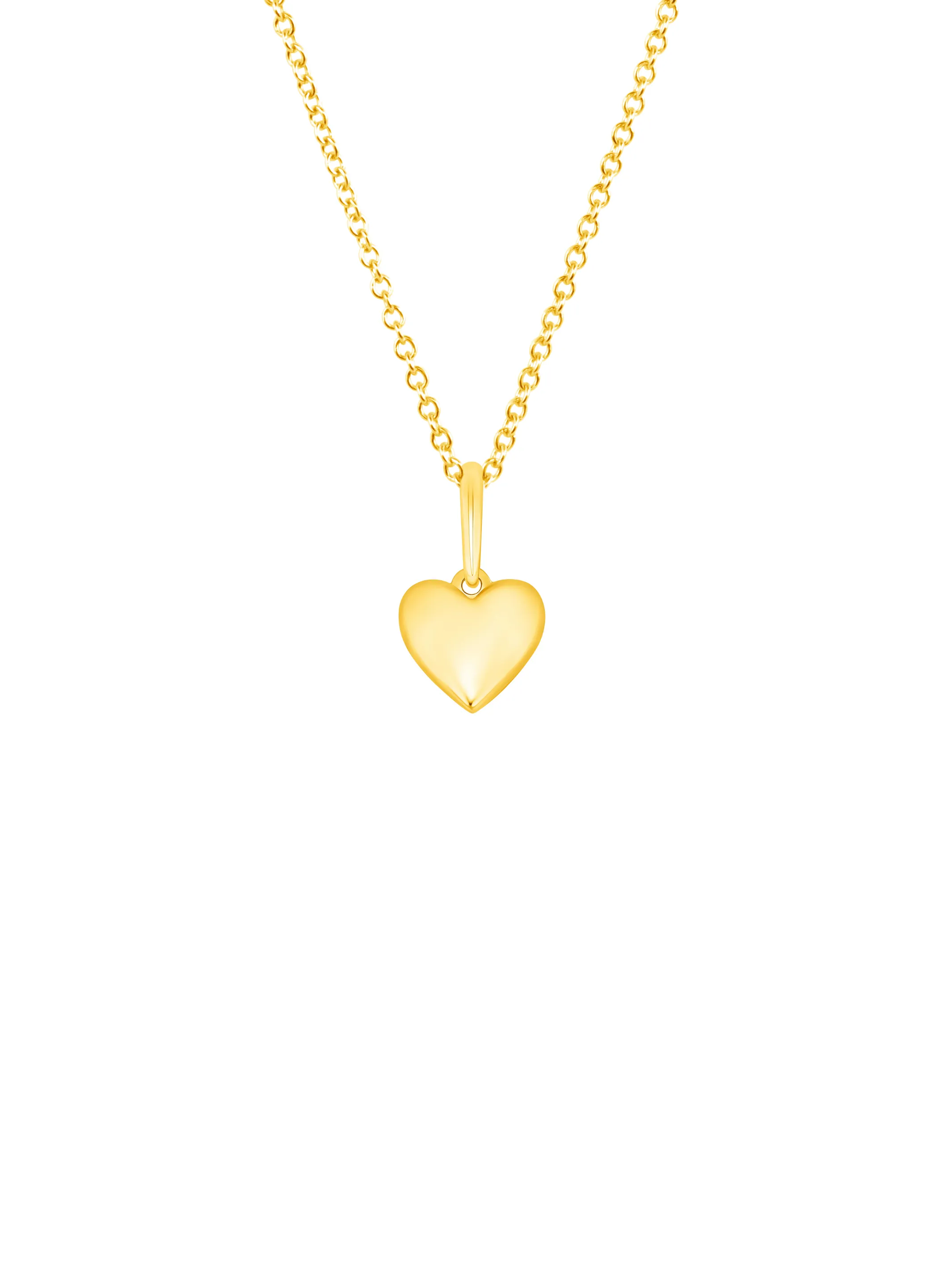 Mini Puffy Heart Charm Necklace 14K sold by LeMel