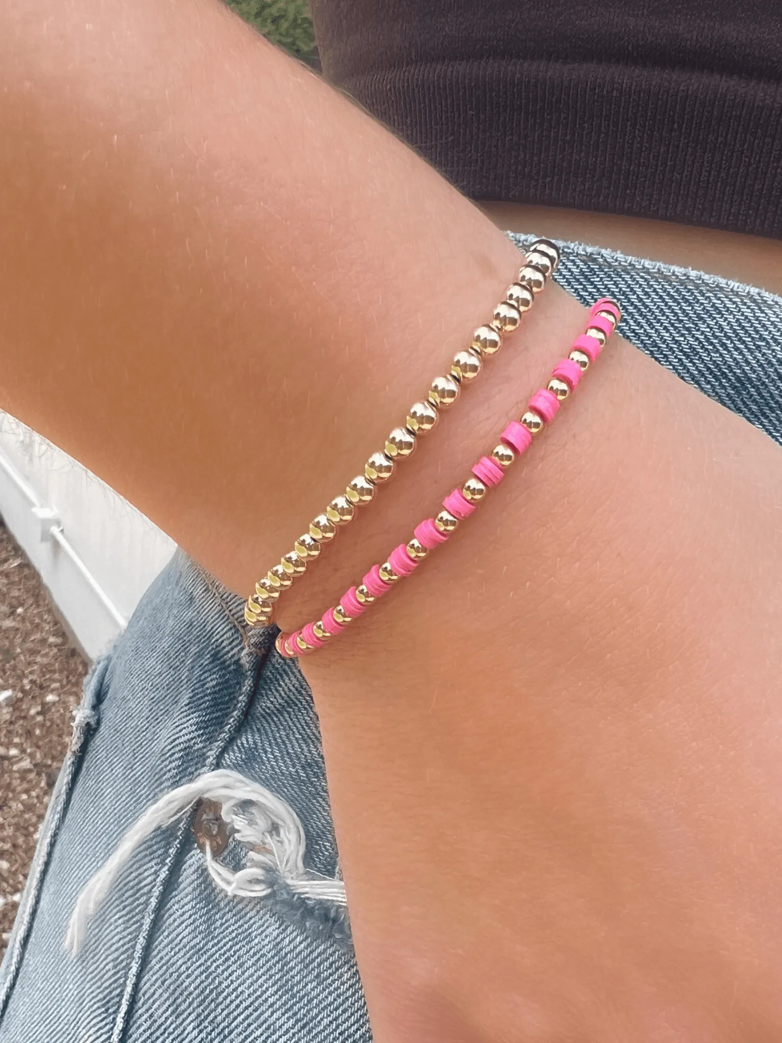 Pink Everyday Stretch Bracelet Set sold by LeMel product image thumbnail 2