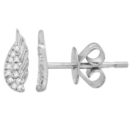 Angel Wing Stud Earrings 14K sold by LeMel product image thumbnail 2