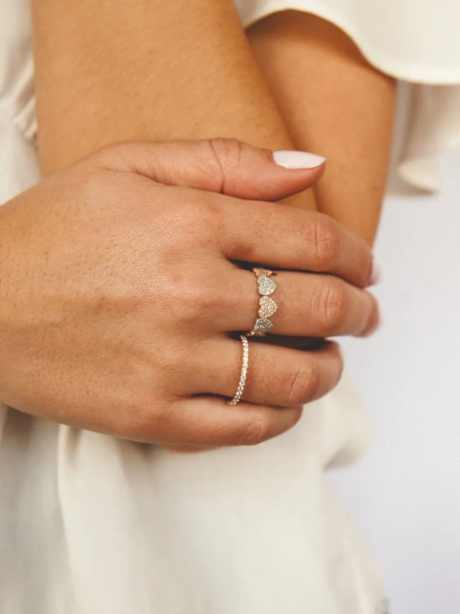 Love Pave Heart Ring 14K sold by LeMel product image thumbnail 4