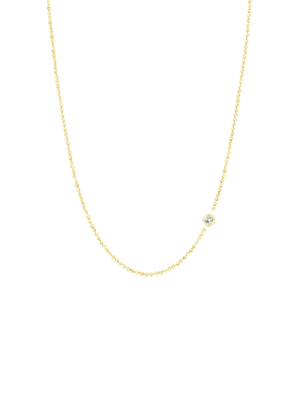 The Diamond Initial Necklace 14K - 3 Letters sold by LeMel