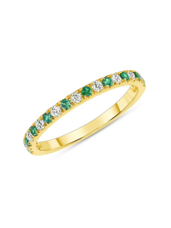 Gracie Eternity Ring - Emerald 14K sold by LeMel