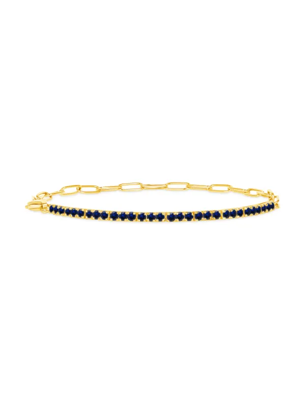 Birthstone Tennis Bracelet - September 14K sold by LeMel