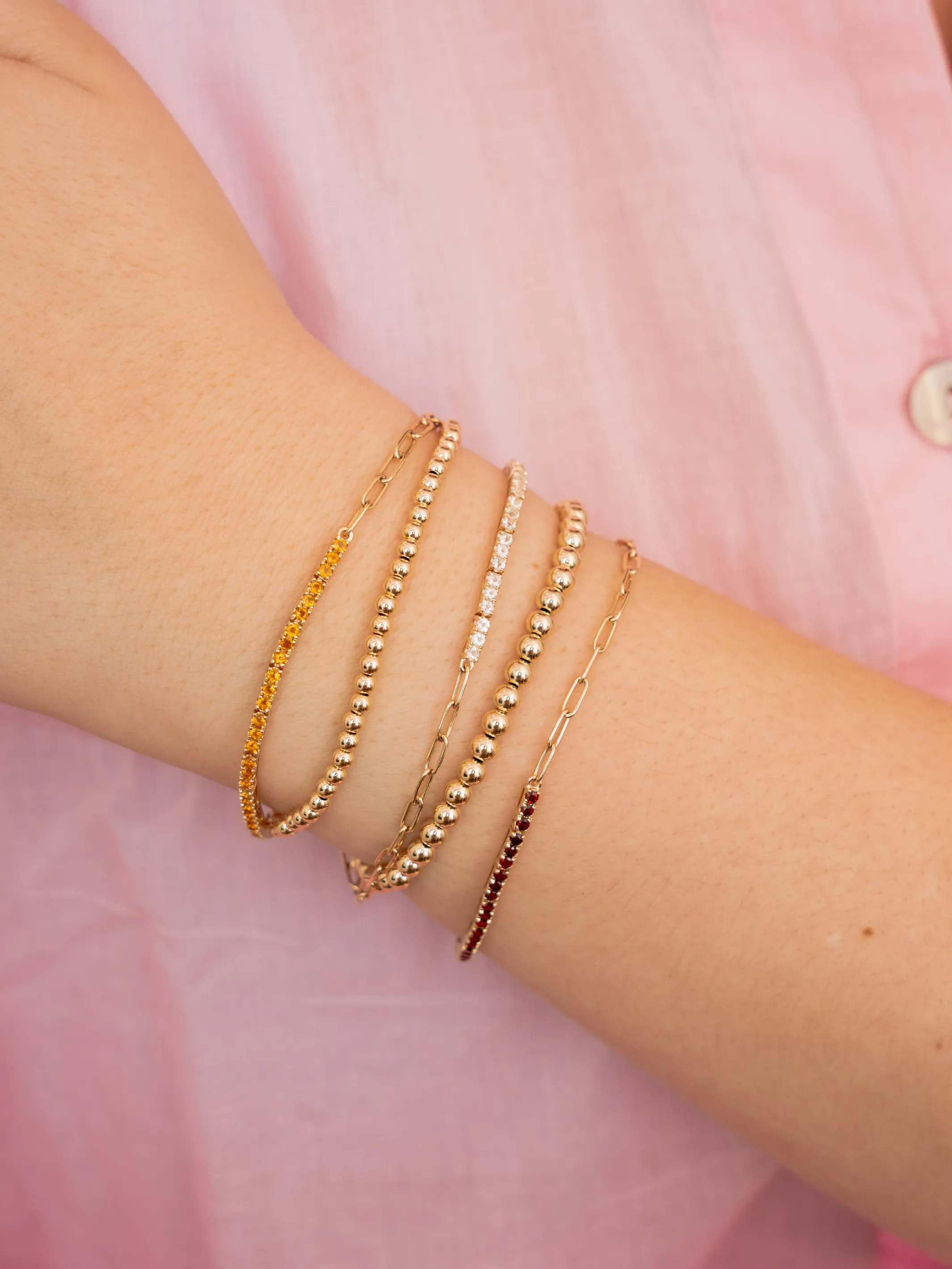 Birthstone Tennis Bracelet - November 14K sold by LeMel product image thumbnail 2