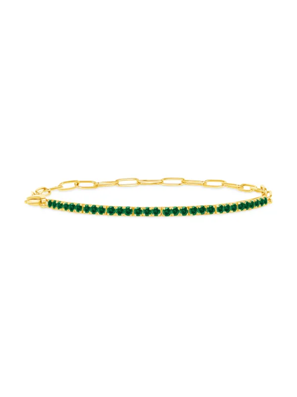 Birthstone Tennis Bracelet - May 14K sold by LeMel