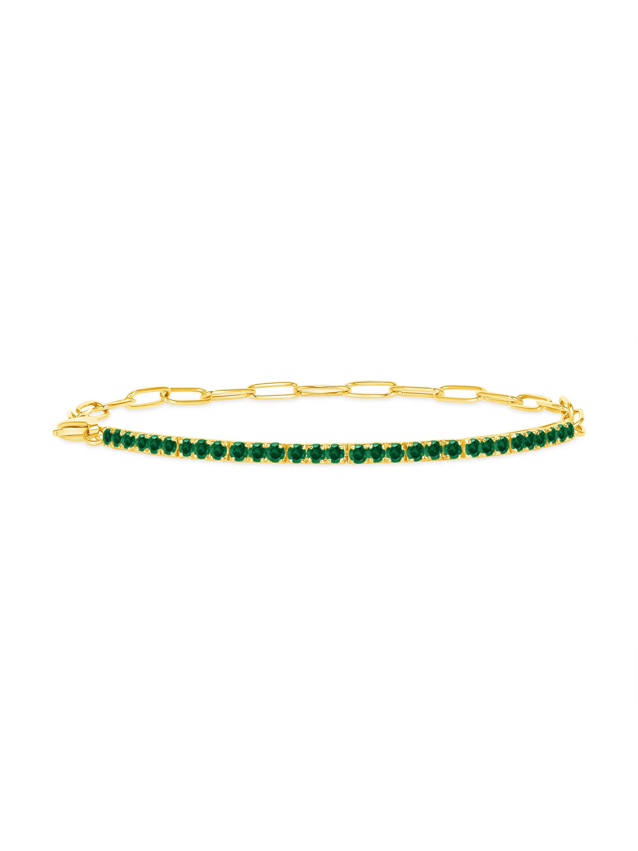 Birthstone Tennis Bracelet - May 14K sold by LeMel