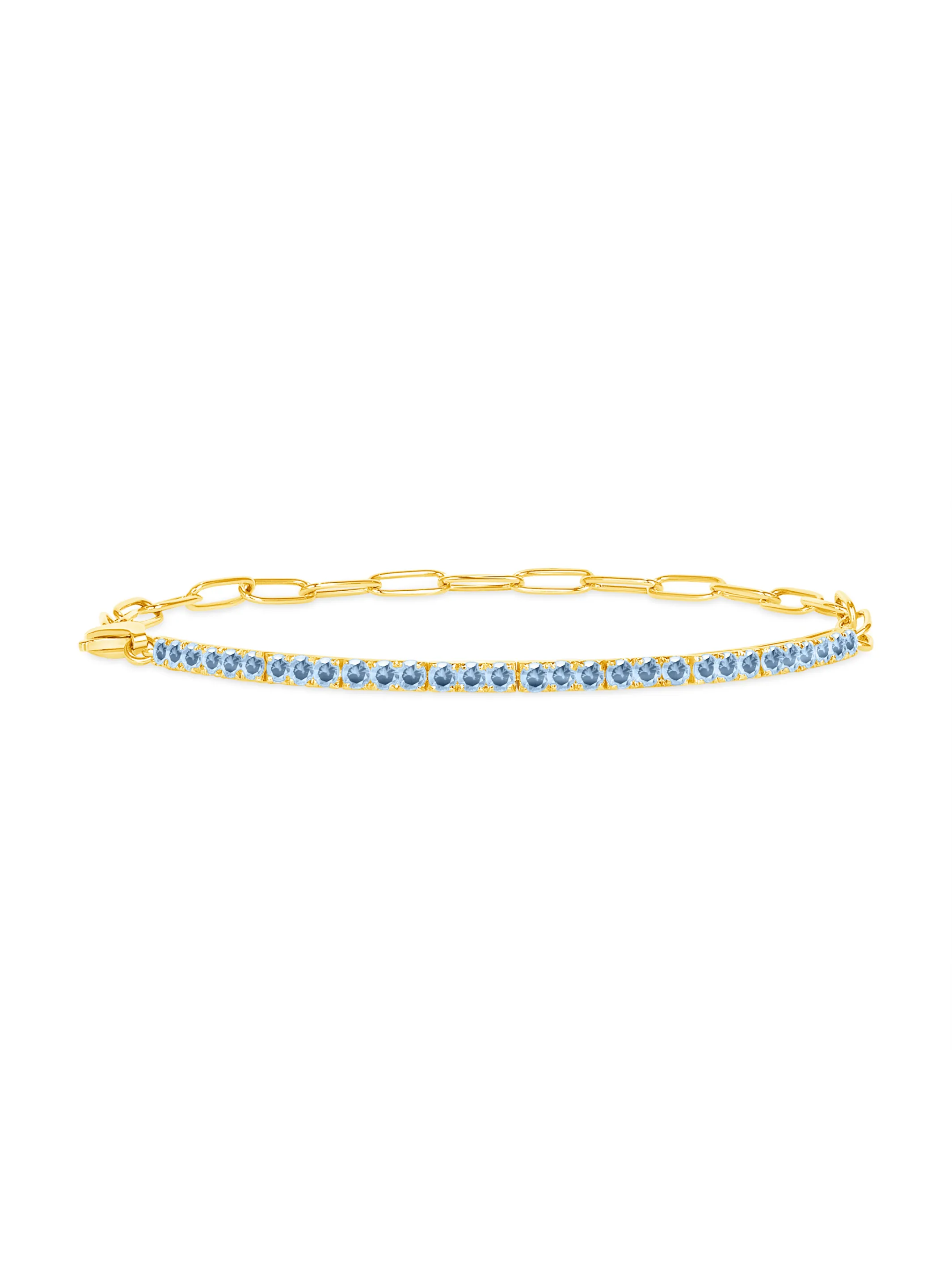 Birthstone Tennis Bracelet - March 14K sold by LeMel