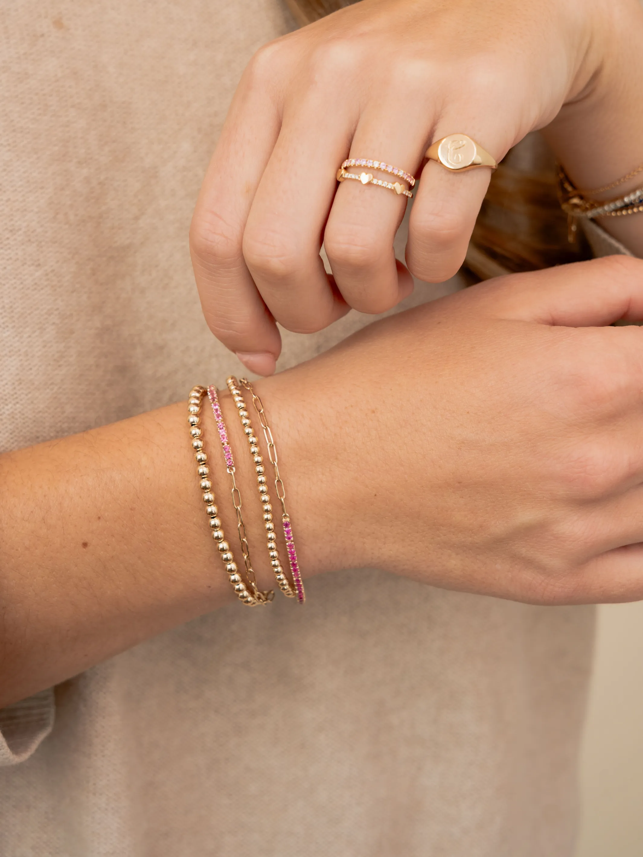 Birthstone Tennis Bracelet - July 14K sold by LeMel product image thumbnail 3
