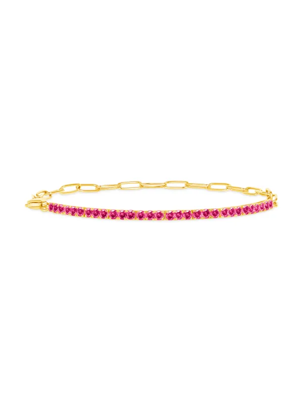 Birthstone Tennis Bracelet - July 14K sold by LeMel