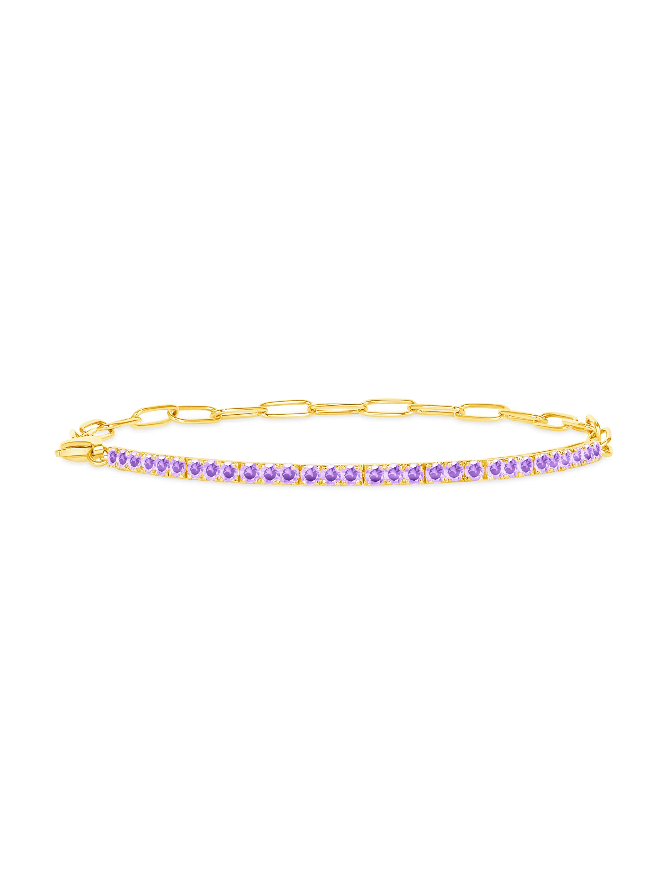 Birthstone Tennis Bracelet - February 14K sold by LeMel