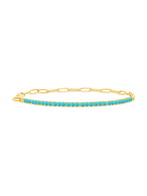 Birthstone Tennis Bracelet - December 14K sold by LeMel