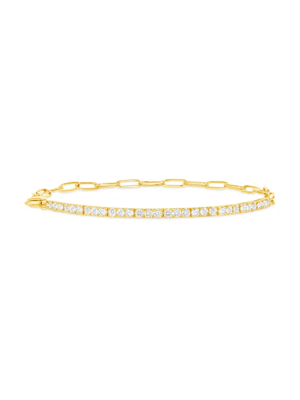 Birthstone Tennis Bracelet - April 14K sold by LeMel