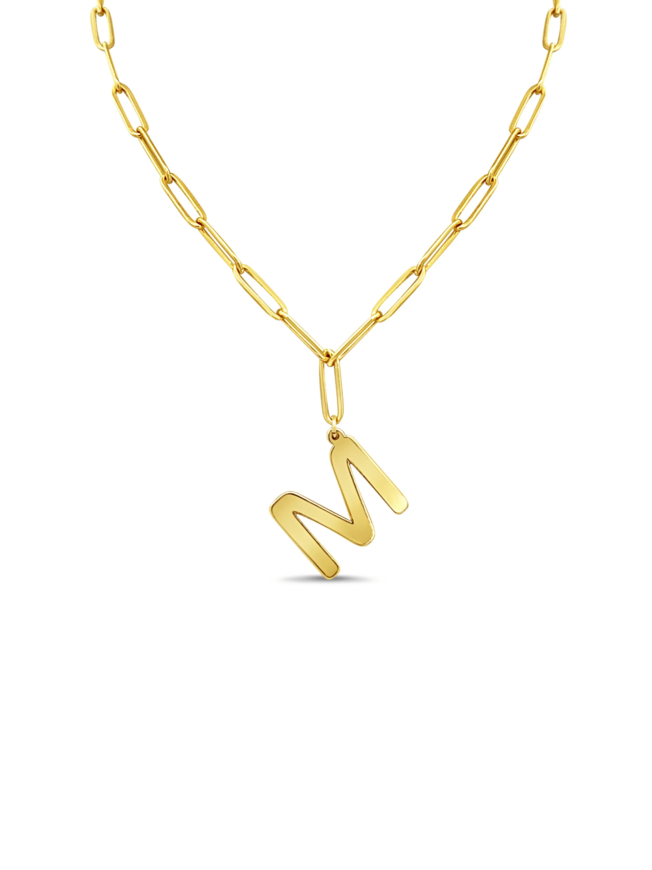Goldie Initial Pendant Necklace sold by LeMel