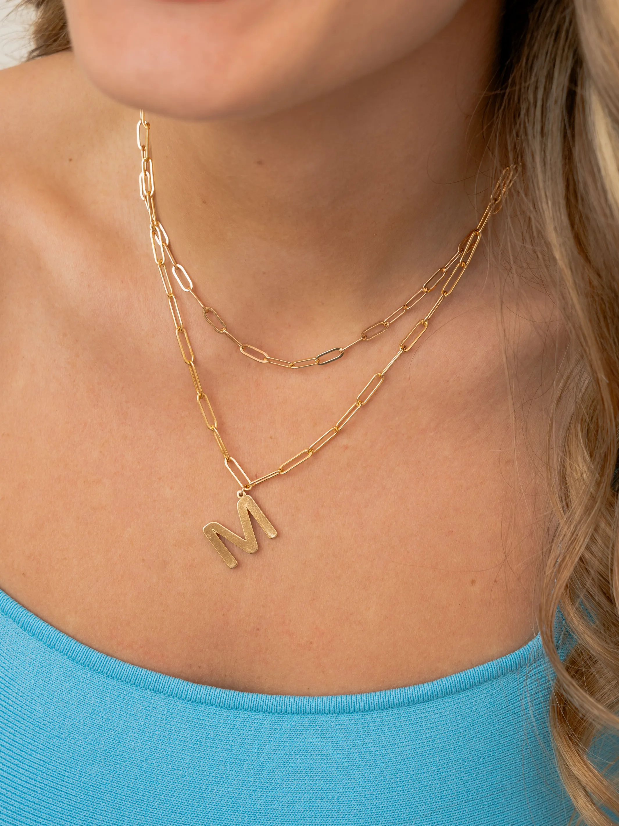 Goldie Initial Pendant Necklace sold by LeMel product image thumbnail 3