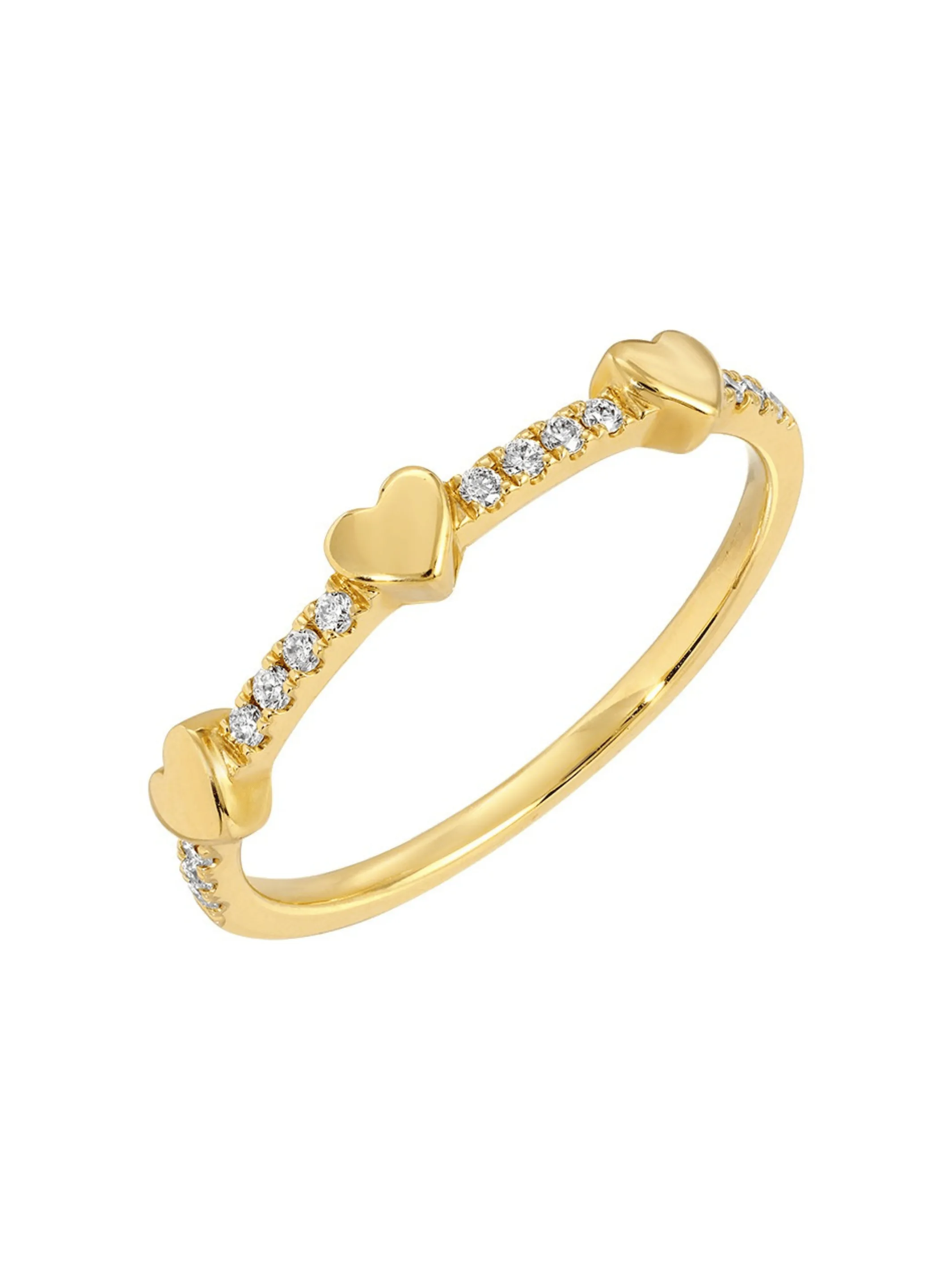 Tre Heart Diamond Ring 14K sold by LeMel