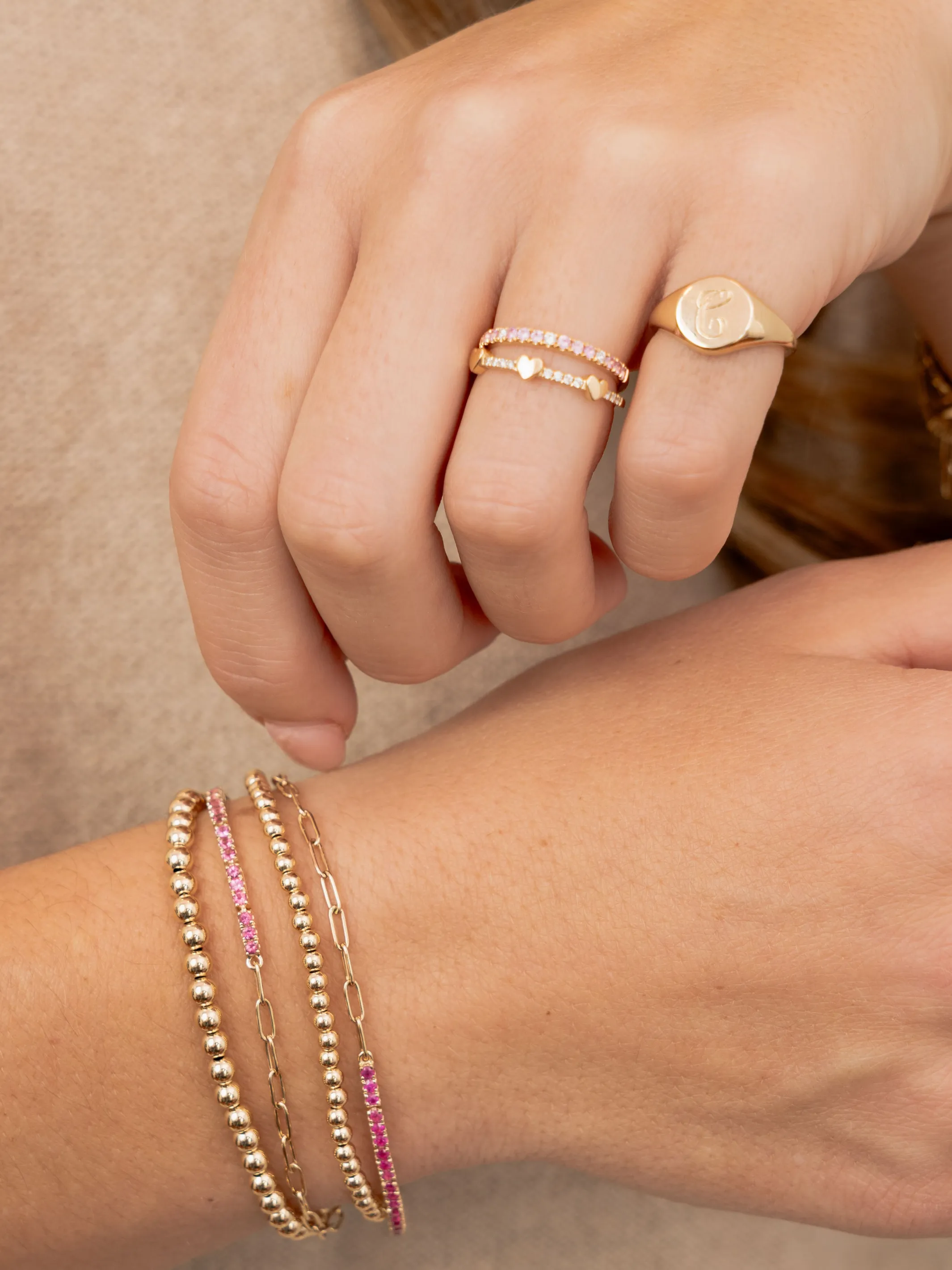 Tre Heart Diamond Ring 14K sold by LeMel product image thumbnail 3