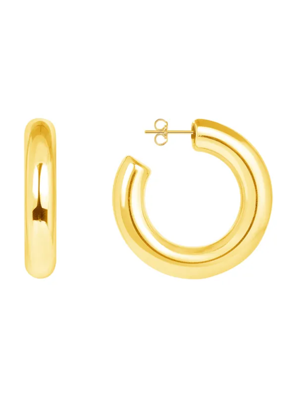 Tube Hoop Earrings sold by LeMel