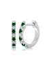 Gracie Huggie Earrings - Emerald 14K sold by LeMel