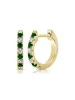Gracie Huggie Earrings - Emerald 14K sold by LeMel
