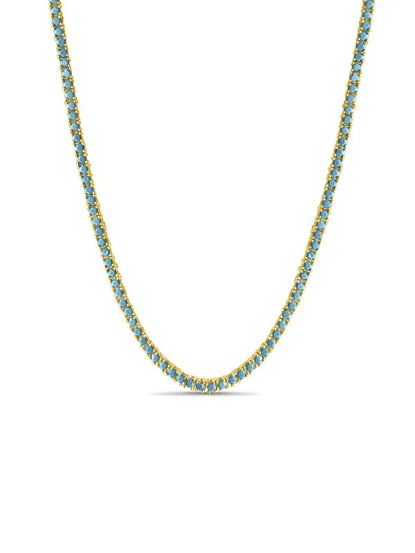 Turquoise Tennis Necklace sold by LeMel