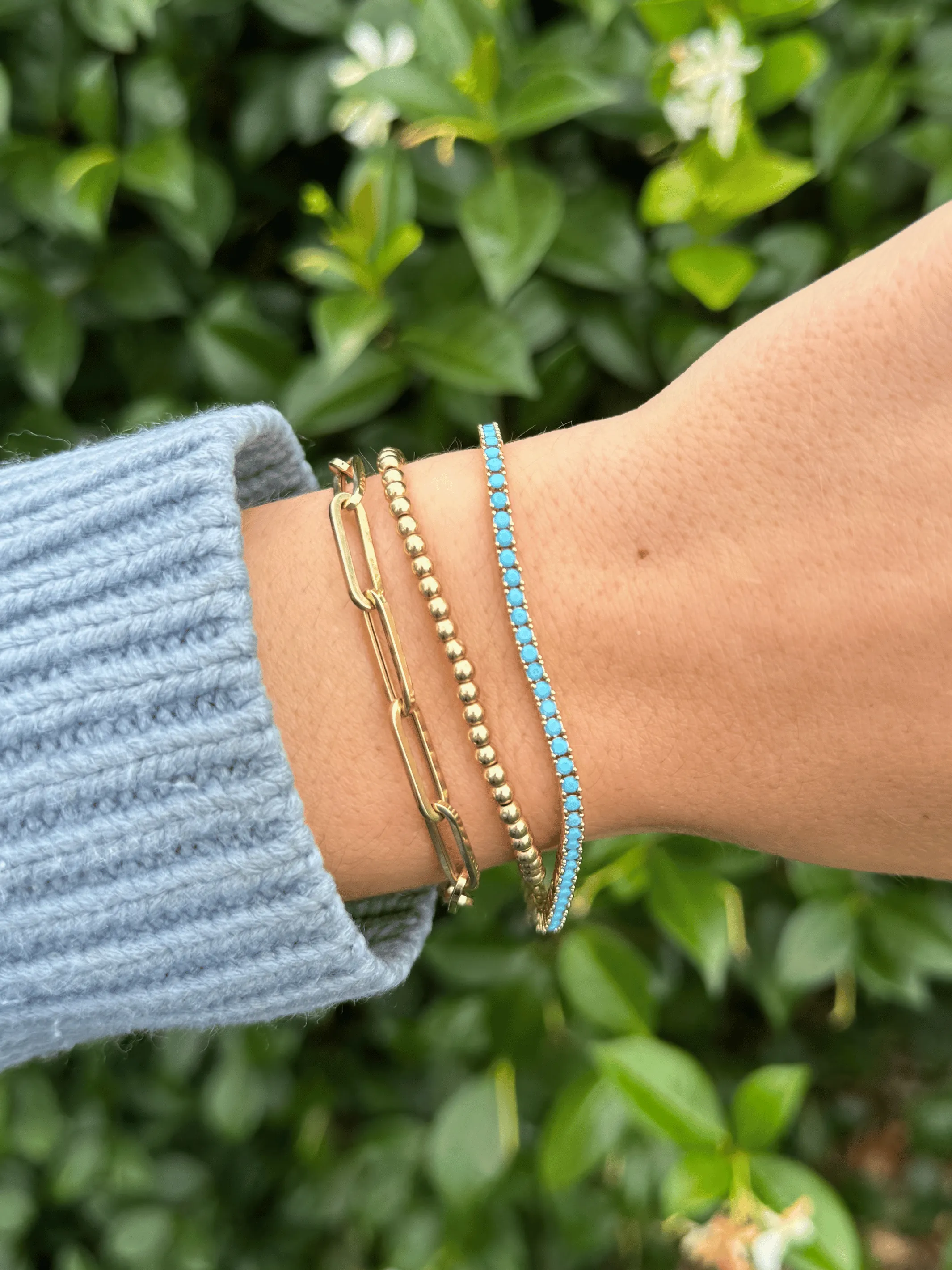 Turquoise Tennis Bracelet sold by LeMel product image thumbnail 2