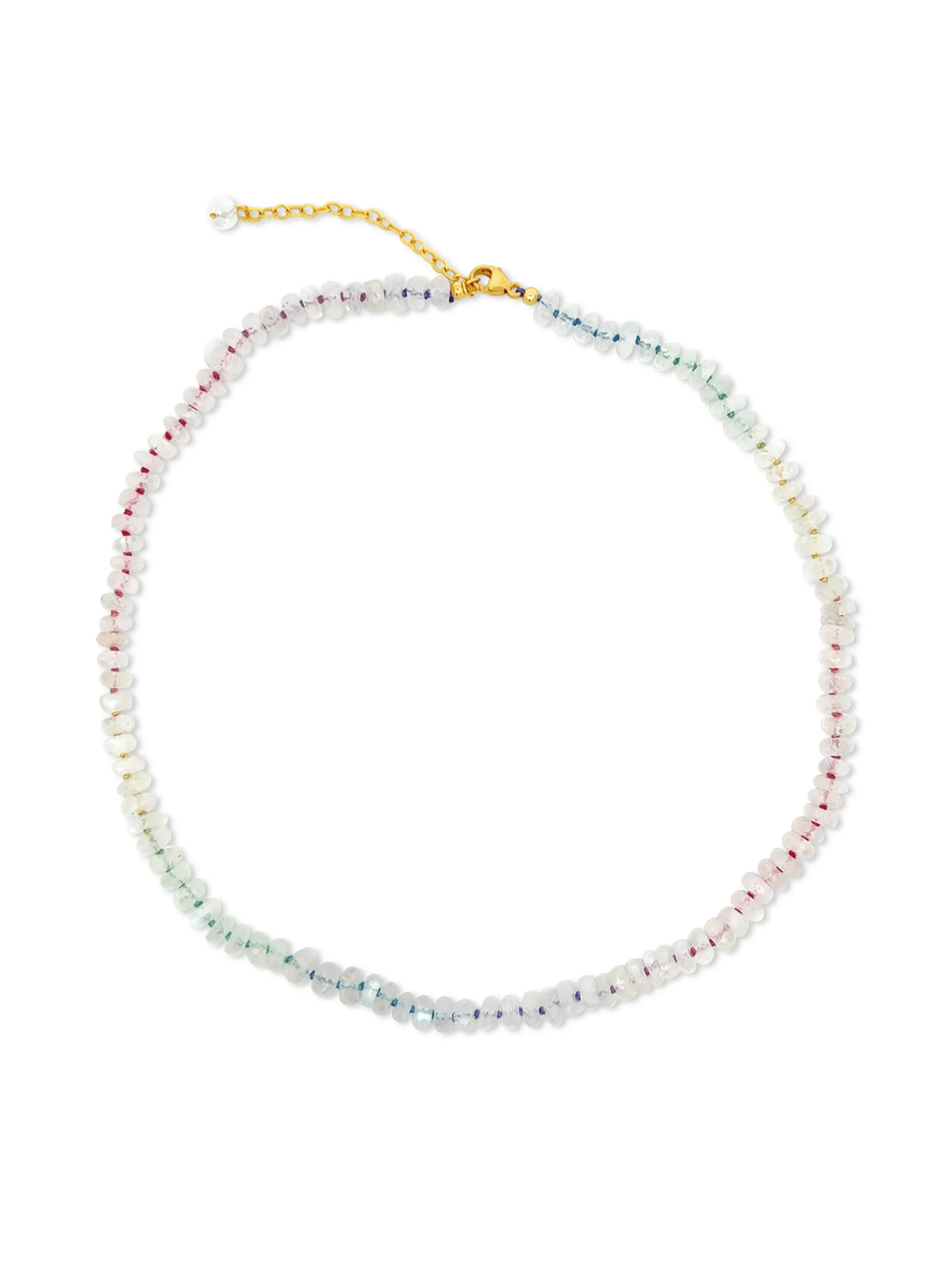 Moonstone Rainbow Silk Necklace sold by LeMel product image thumbnail 3
