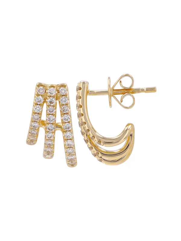 Izzy Cage Diamond Stud Earring 14K sold by LeMel