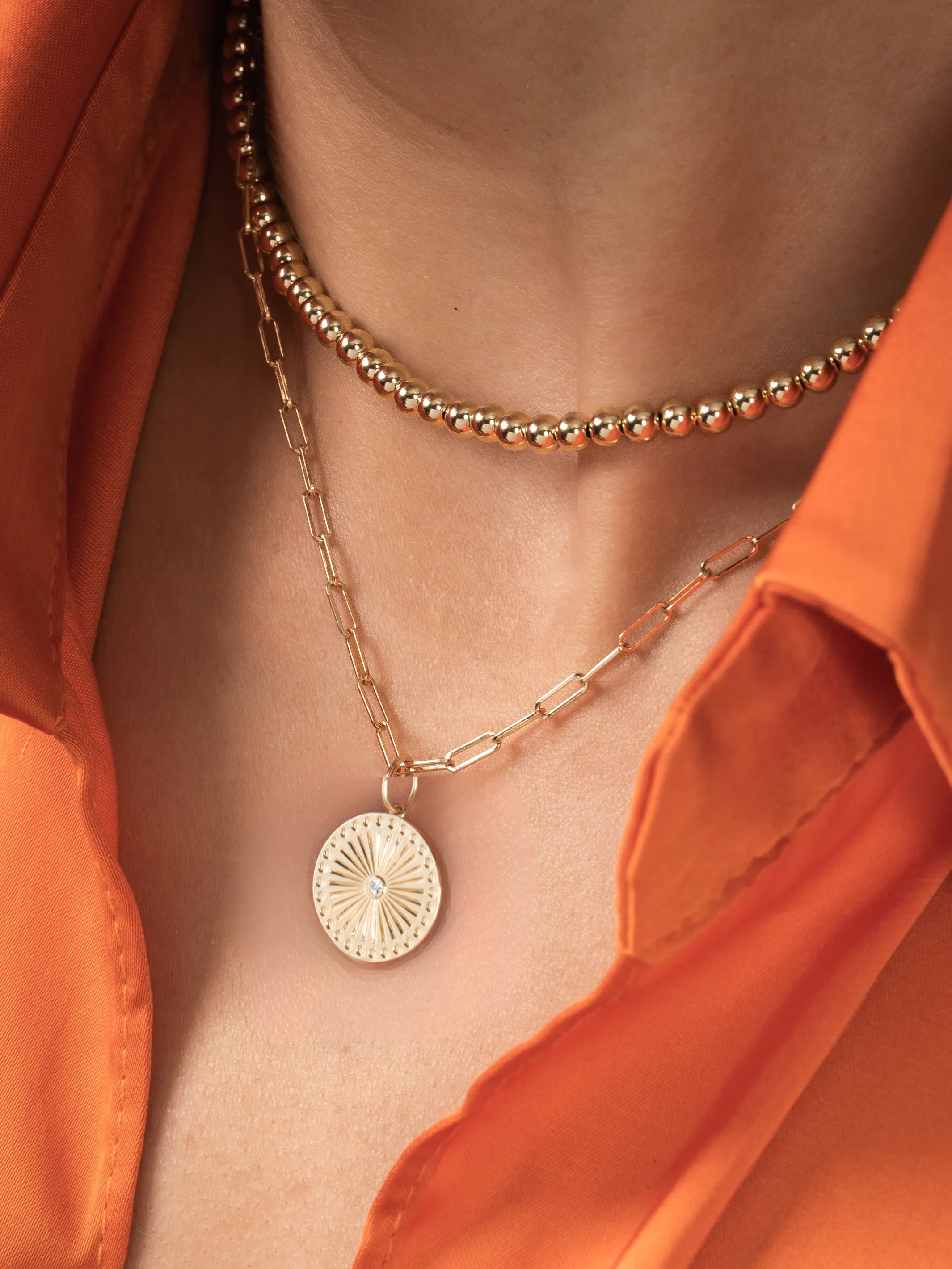 Everyday Beaded Necklace - 5mm sold by LeMel product image thumbnail 2