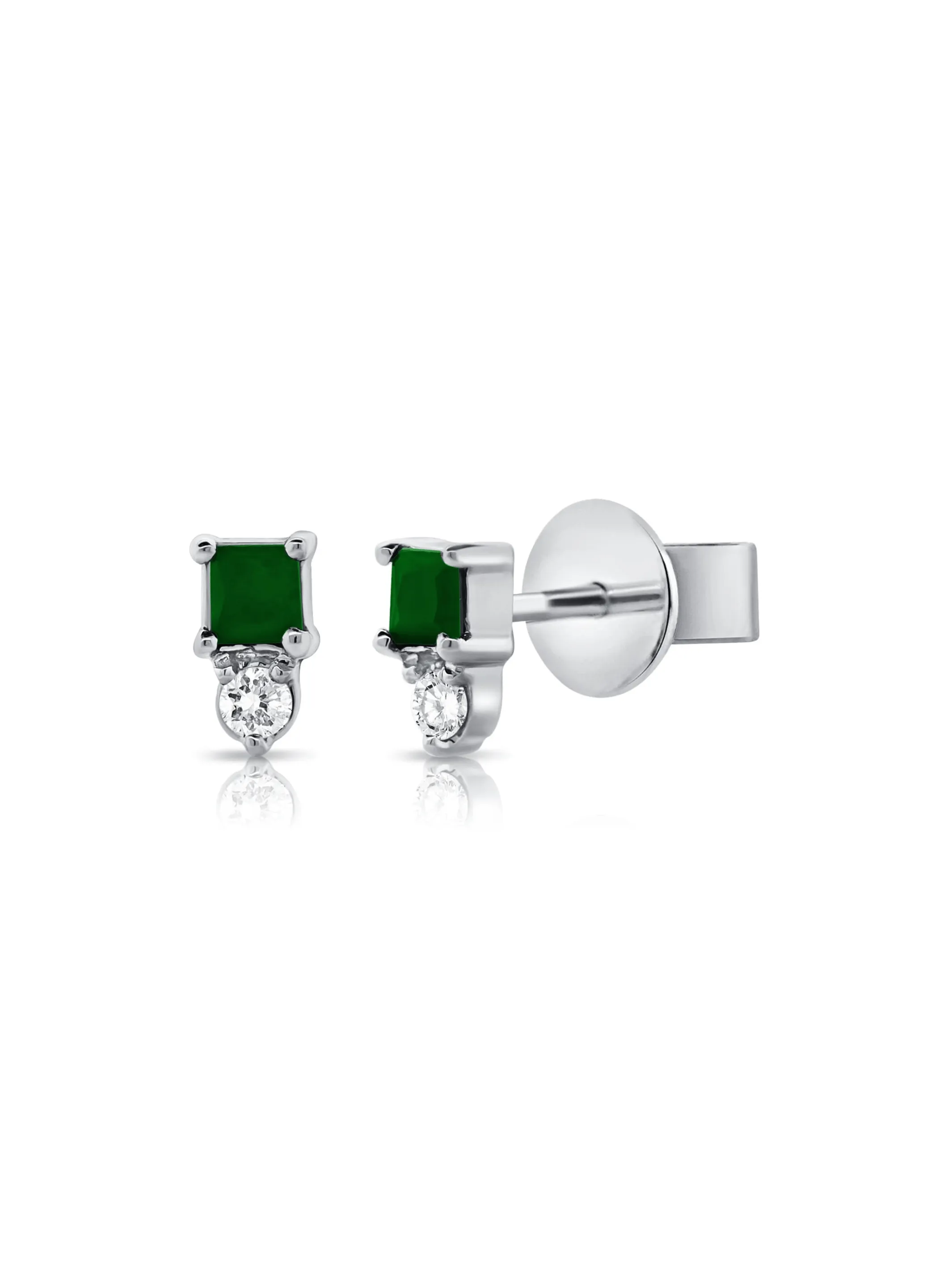 Brittney Stud Earrings - Emerald 14K sold by LeMel product image thumbnail 2