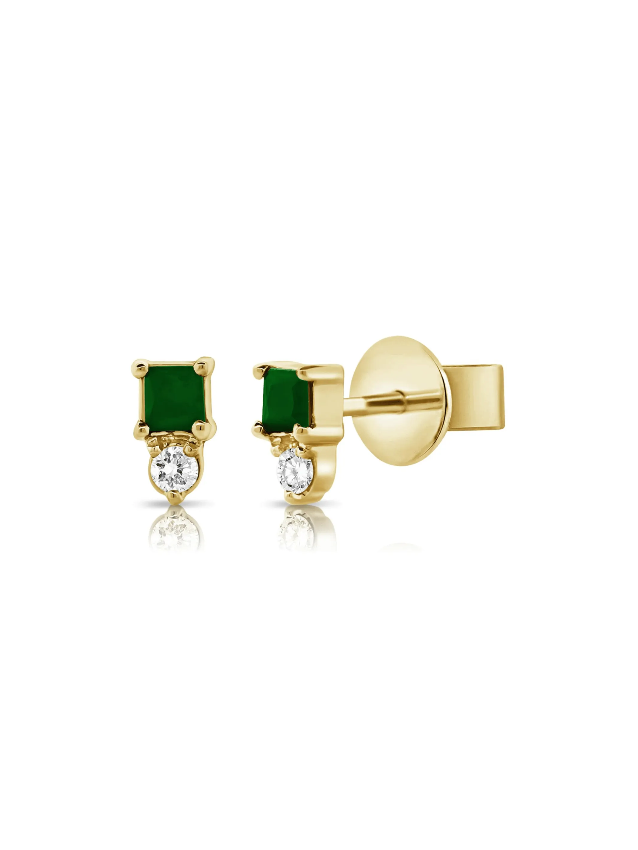 Brittney Stud Earrings - Emerald 14K sold by LeMel