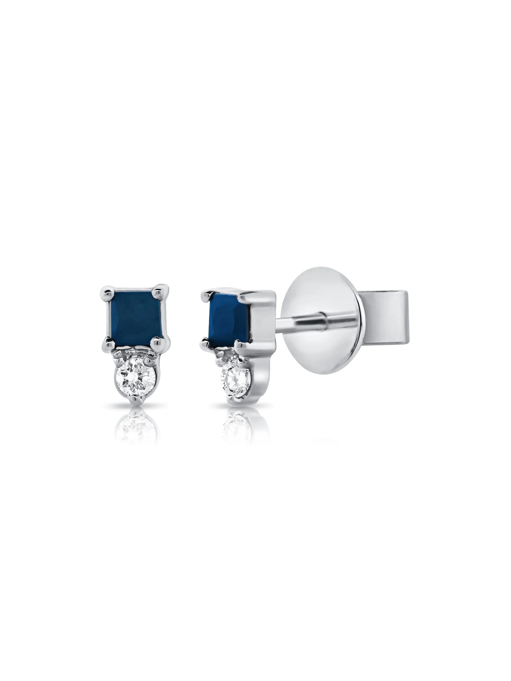 Brittney Stud Earrings - Blue Sapphire 14K sold by LeMel product image thumbnail 2