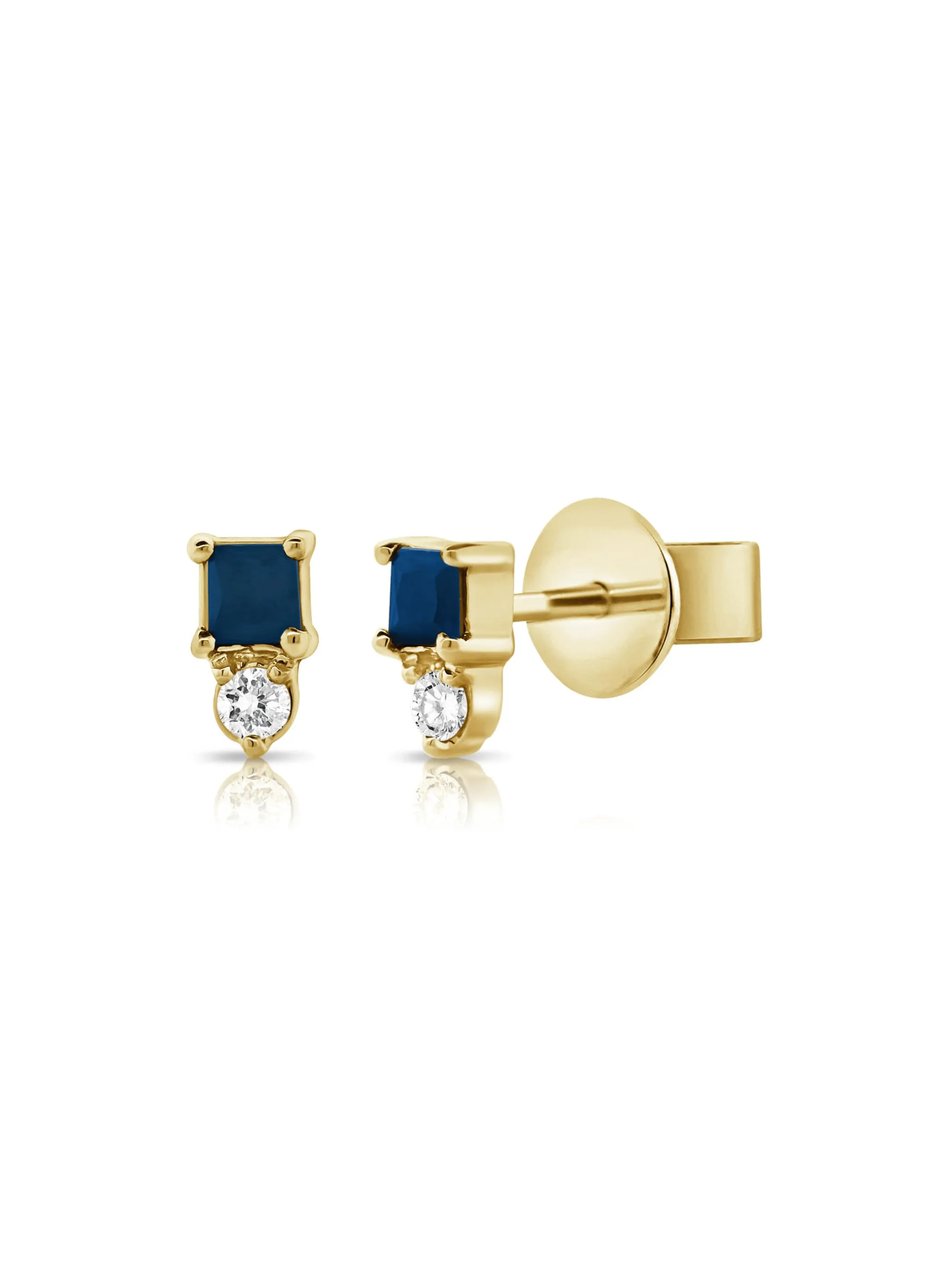 Brittney Stud Earrings - Blue Sapphire 14K sold by LeMel