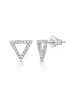 Allie Pave Triangle Stud Earrings 14K sold by LeMel