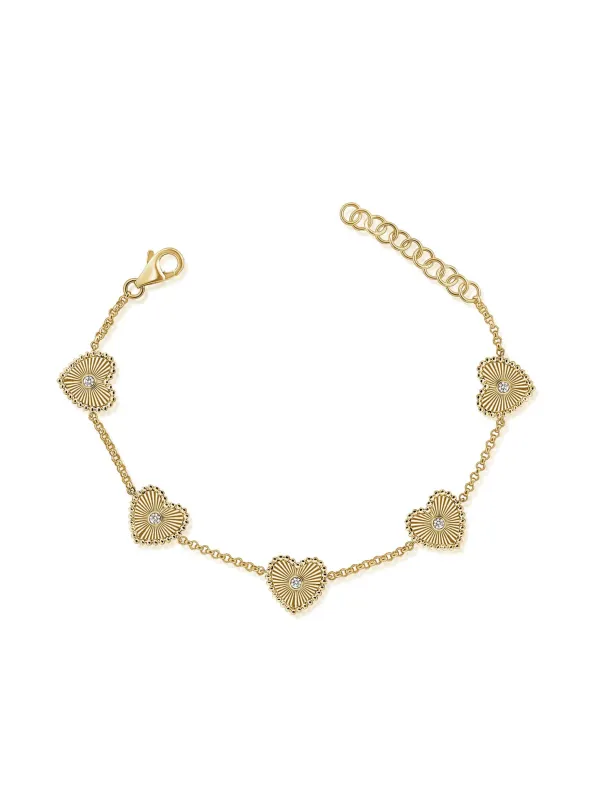 Maya Heart Bracelet 14K sold by LeMel