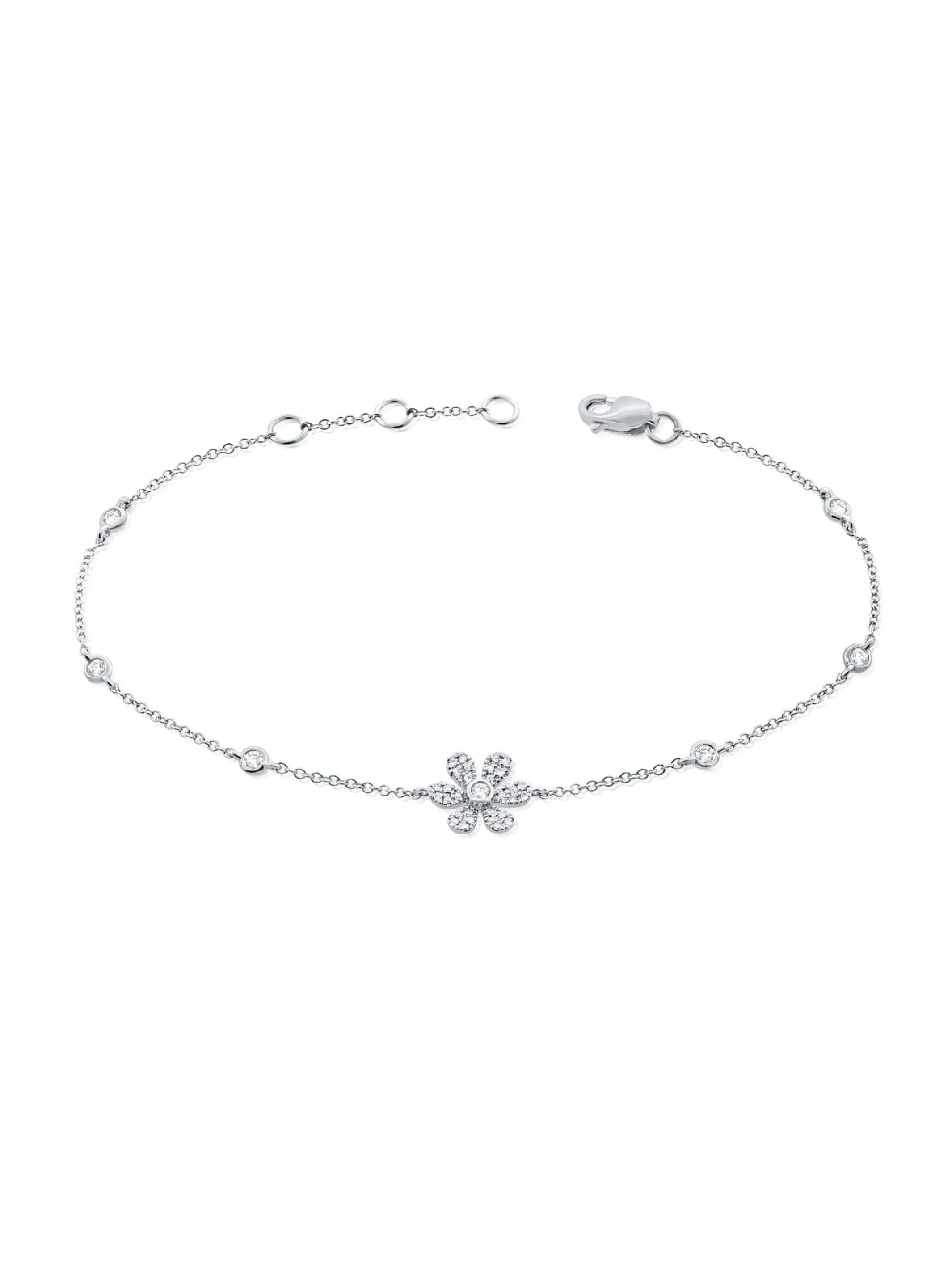 Isabelle Diamond Flower Bracelet 14K sold by LeMel product image thumbnail 2