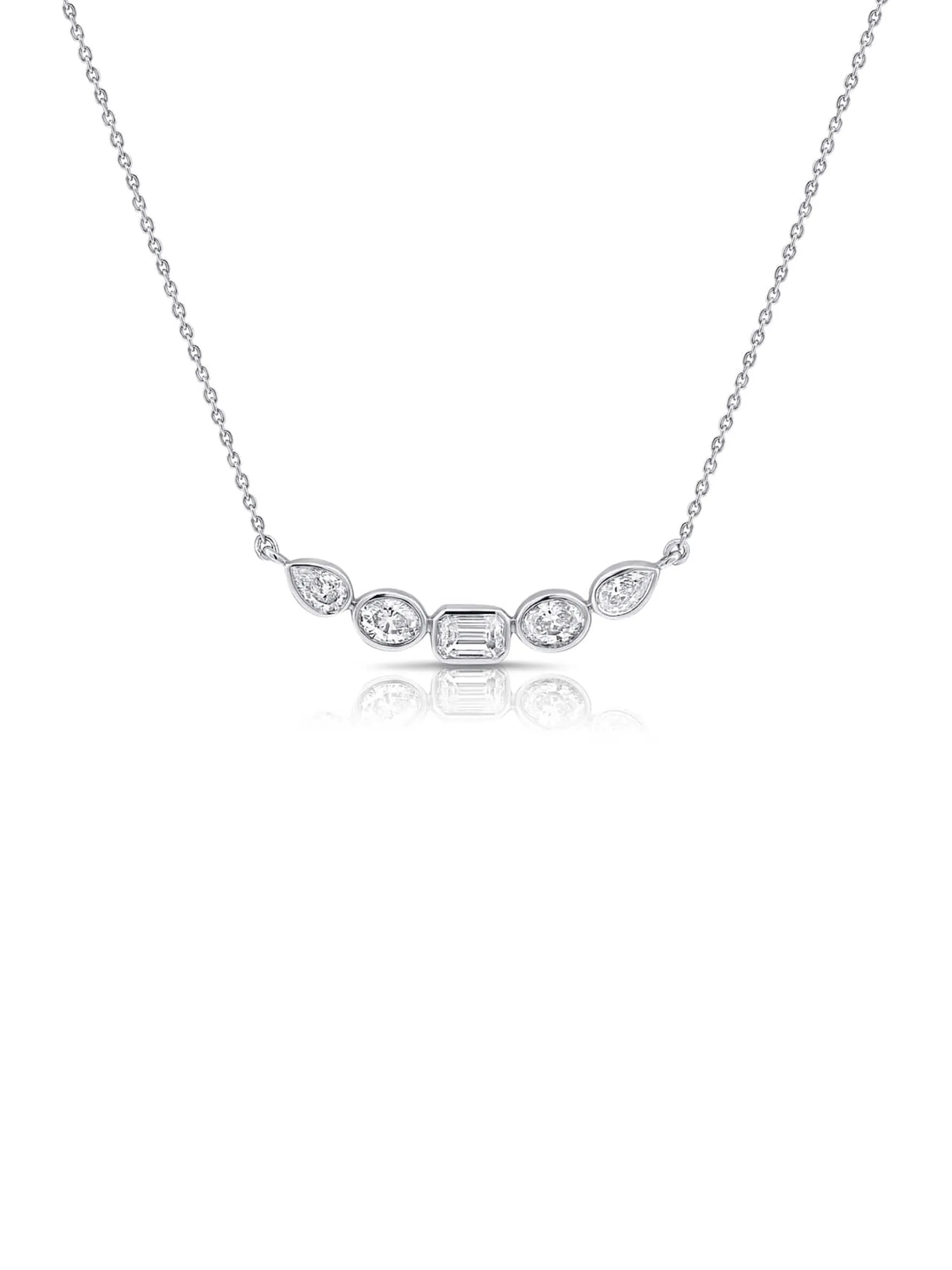 Emily Mixed-Shape Diamond Necklace 14K sold by LeMel product image thumbnail 2
