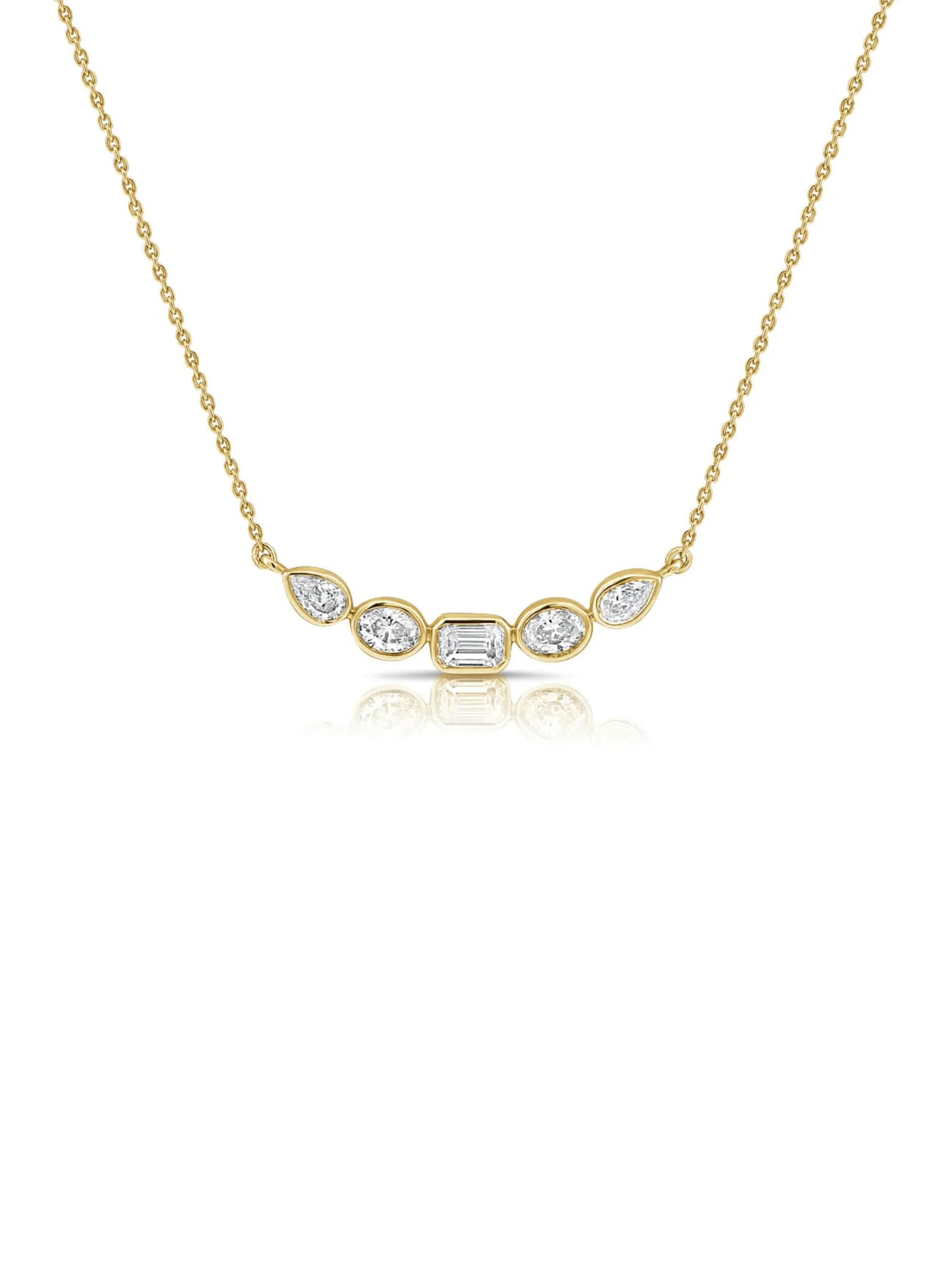 Emily Mixed-Shape Diamond Necklace 14K sold by LeMel