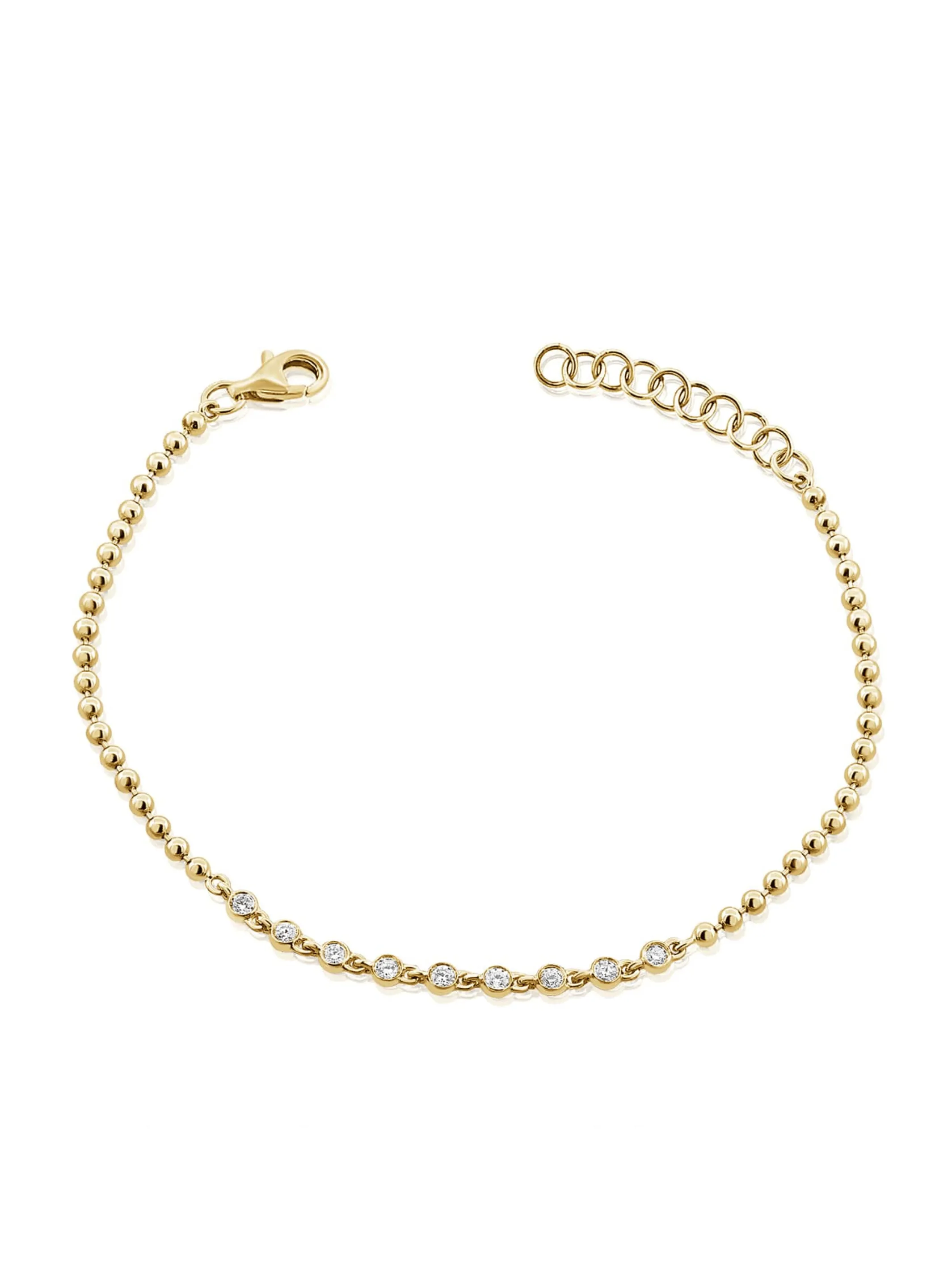 Bryn Beaded Diamond Bracelet 14K sold by LeMel