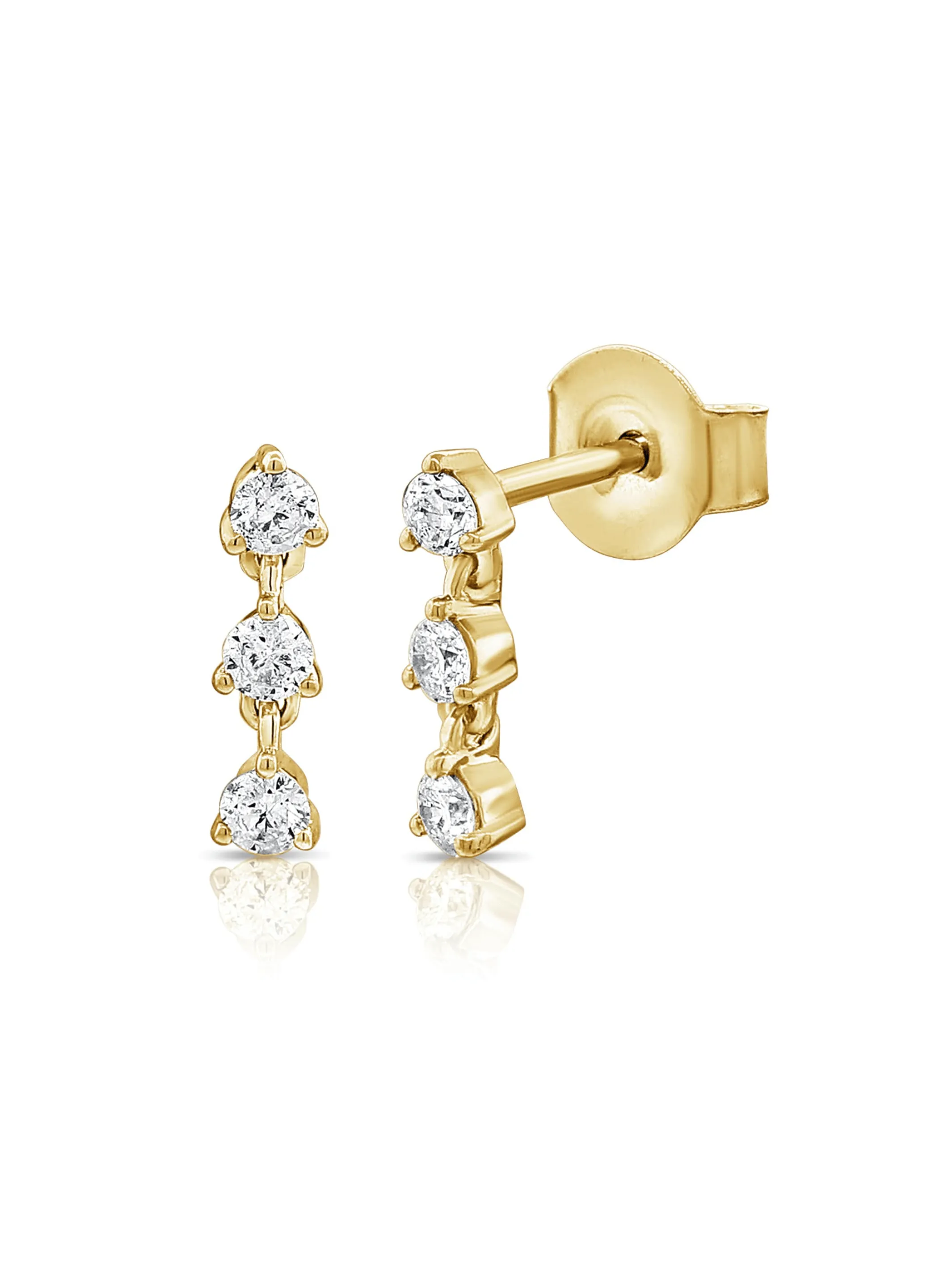 Dani Diamond Dangle Earrings 14K sold by LeMel
