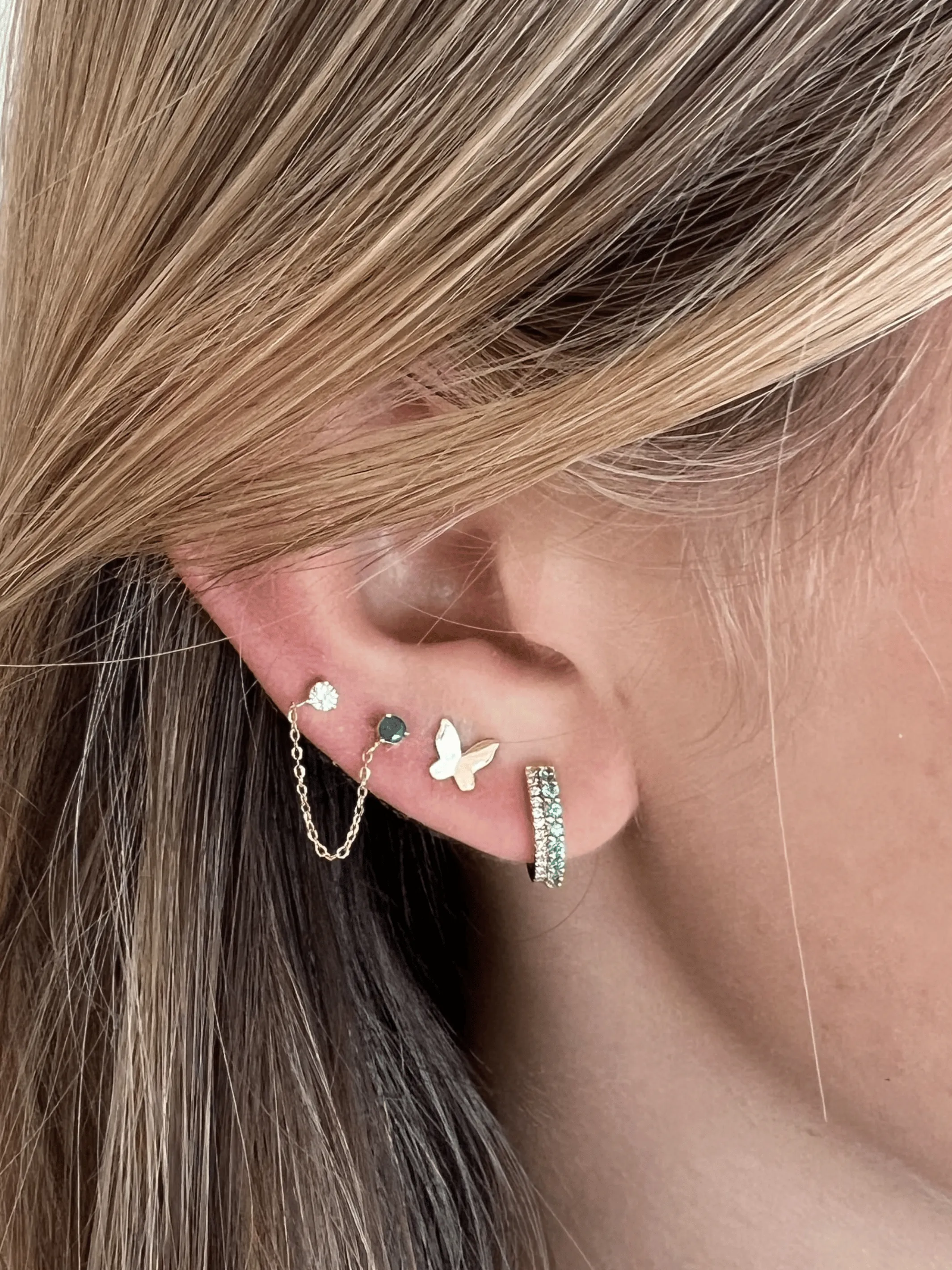 Margot Butterfly Stud Earrings 14K sold by LeMel