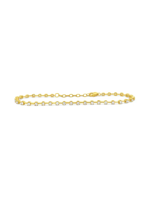 Bar Diamond Bracelet 14K sold by LeMel